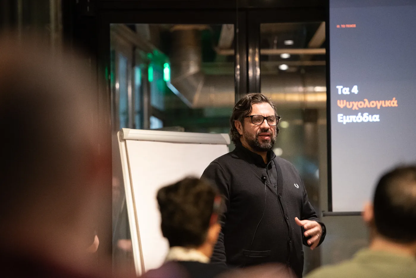 Kostas Kollias teaching a workshop